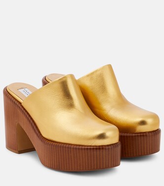 Metallic leather platform pumps | Gabriela Hearst