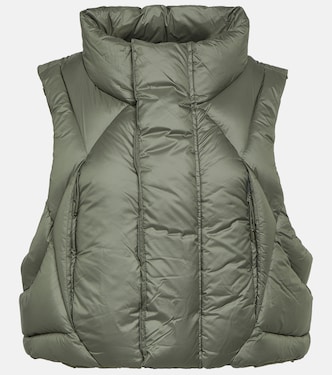 Padded cropped down vest | Entire Studios