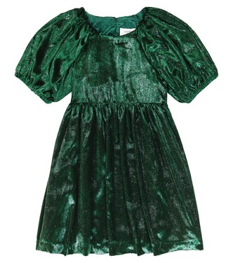 Balloon-sleeve velvet dress | Paade Mode