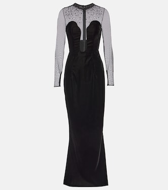 Verzierte Robe aus Samt | Miss Sohee