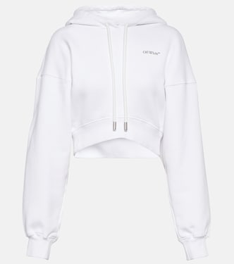 Printed cropped hoodie | Off-White