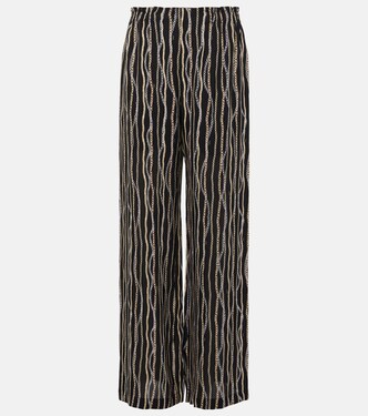 Pantalon imprimé en soie | Chloé