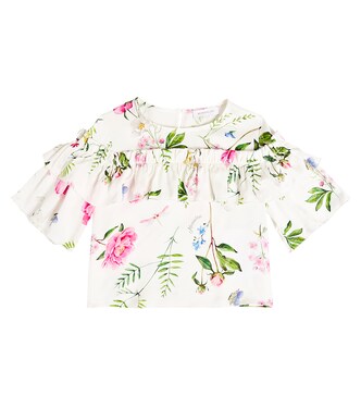 Ruffle floral top | Monnalisa