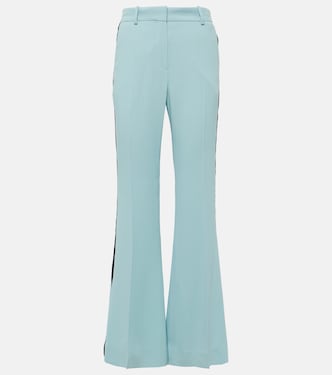 Pantalones flared de cady con ribete de terciopelo | Nina Ricci