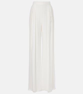 Pantalon de mariée ample Lampo en soie | Max Mara