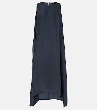 Robe asymétrique en satin | Acne Studios