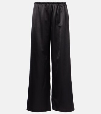 Pantalon ample Austin en laine et soie | Asceno