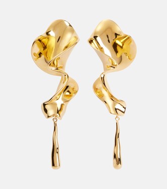 Tidal gold-plated drop earrings | Khaite