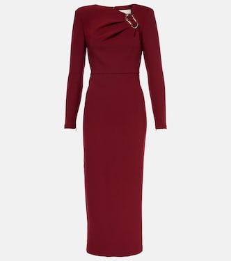 Long-sleeved crêpe midi dress | Roland Mouret
