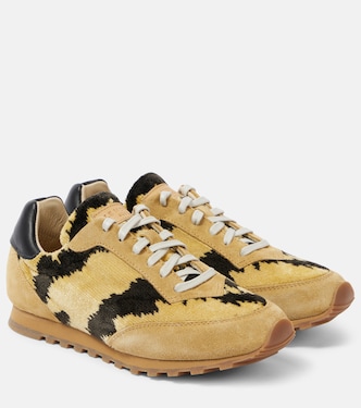 Slim Runner velvet and suede sneakers | Le Monde Béryl
