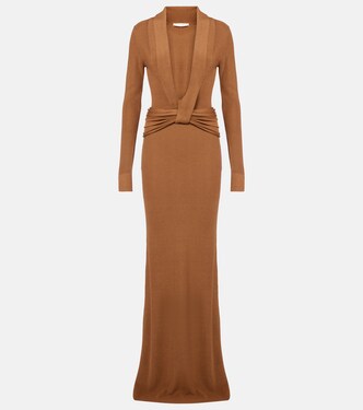 Robe longue Aure en soie mélangée | Aya Muse