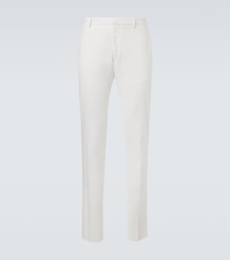 Cotton-blend slim pants | Zegna