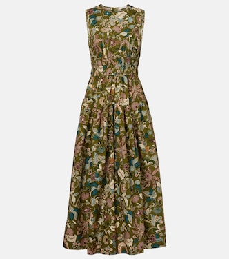 Bedrucktes Midikleid Elenora aus Baumwolle | Ulla Johnson