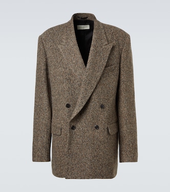 Oversized wool-blend tweed blazer | Dries Van Noten