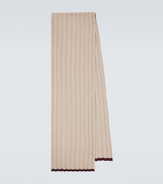 Ribbed-knit cashmere scarf | Brunello Cucinelli