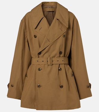 Oversized cotton cropped trench coat | Lemaire