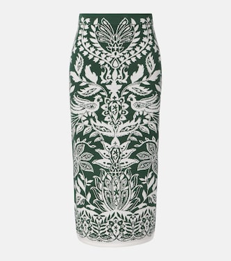 Miranda intarsia knitted midi skirt | Farm Rio