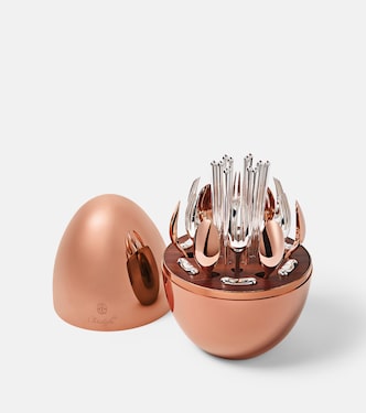 Mood Asia Precious rose and silver-plated 24-piece cutlery set | Christofle