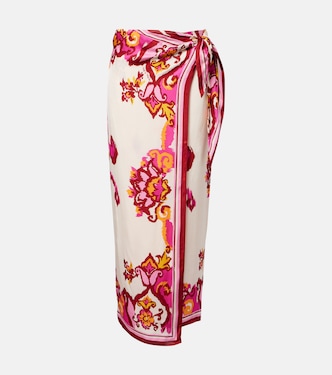 Dana printed wrap skirt | Poupette St Barth