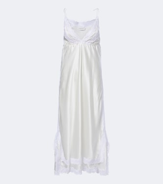 Lace-trimmed silk satin slip dress | Magda Butrym