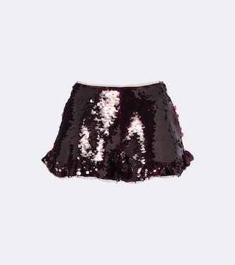 Ruffled sequined shorts | Simone Rocha