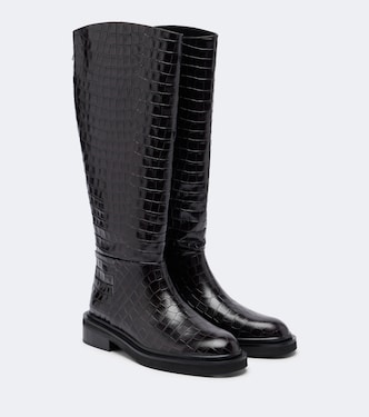 Bottes Jude en cuir effet croco | A.Emery
