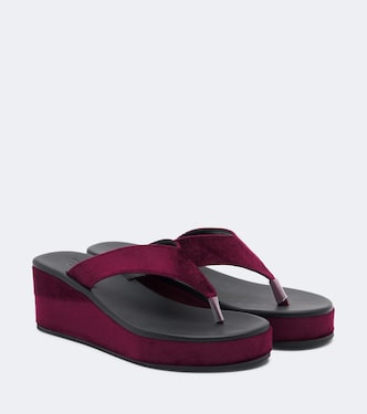 Sandalias con plataforma Charys de terciopelo | Ancient Greek Sandals