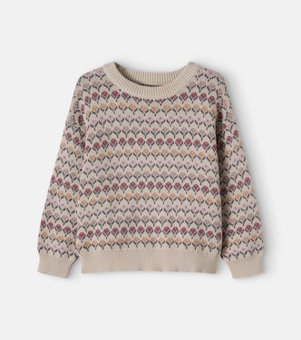 Harlow floral cotton sweater | Wheat