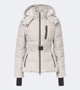 Belted virgin wool down ski jacket | Brunello Cucinelli