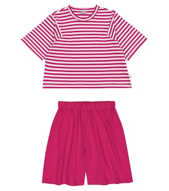 Cotton-blend T-shirt and shorts set | Il Gufo