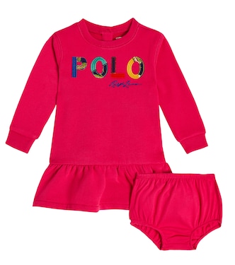 Baby cotton fleece dress and bloomers set | Polo Ralph Lauren Kids