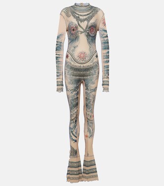 Tattoo Collection mesh jumpsuit  | Jean Paul Gaultier
