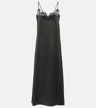 Lace-trimmed silk satin slip dress | CO