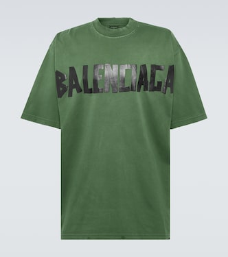 Camiseta Tape de jersey de mezcla de algodón | Balenciaga