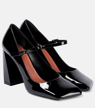 Charlotte 95 patent leather Mary Jane pumps | Amina Muaddi