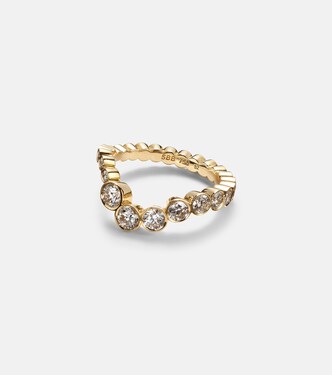 Ring Ensemble Ocean aus 18kt Gelbgold mit Diamanten | Sophie Bille Brahe