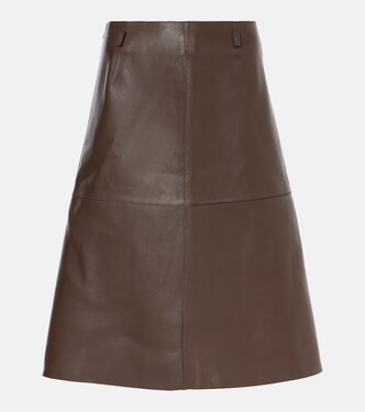 Leather midi skirt | Toteme