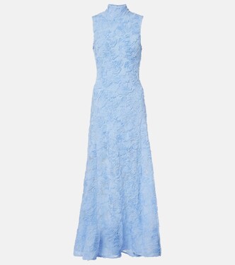 فستان طويل من الشبك المطّرز بورود | Rotate