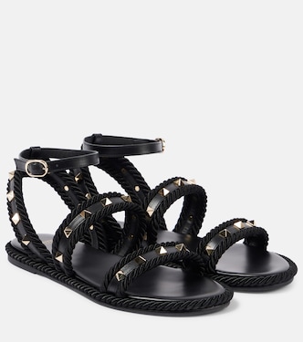 Rockstud Torchon leather sandals | Valentino Garavani