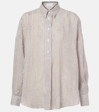 Striped linen and silk shirt | Brunello Cucinelli