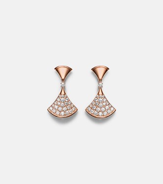 Divas' Dream 18kt rose gold earrings with diamonds | Bvlgari