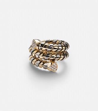 Bague Trisola en or 18 ct, titane et diamants | Marina B