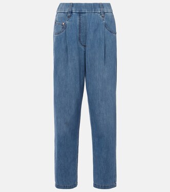High-rise straight jeans | Brunello Cucinelli