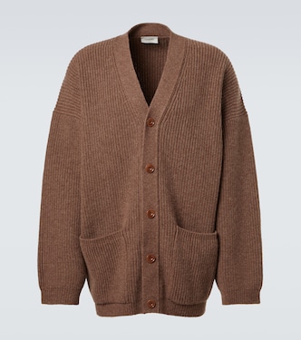 Oversized ribbed-knit wool cardigan | Lemaire