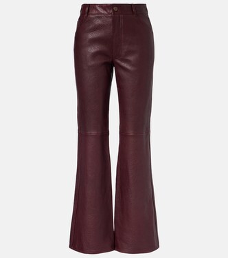 Pantalones flared de piel | Chloé