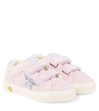 Zapatillas May School de ante con glitter | Golden Goose Kids