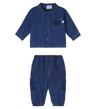 Baby Dobby denim shirt and pants set | Cozmo