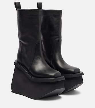 Factory leather platform ankle boots | Rick Owens