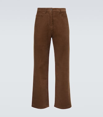 Cotton corduroy straight pants | Miu Miu