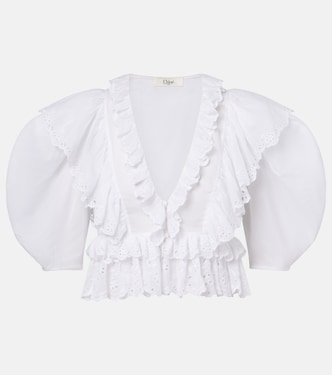 Besticktes Top aus Baumwolle | Chloé